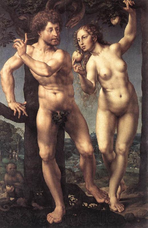 GOSSAERT, Jan (Mabuse) Adam and Eve safg Germany oil painting art